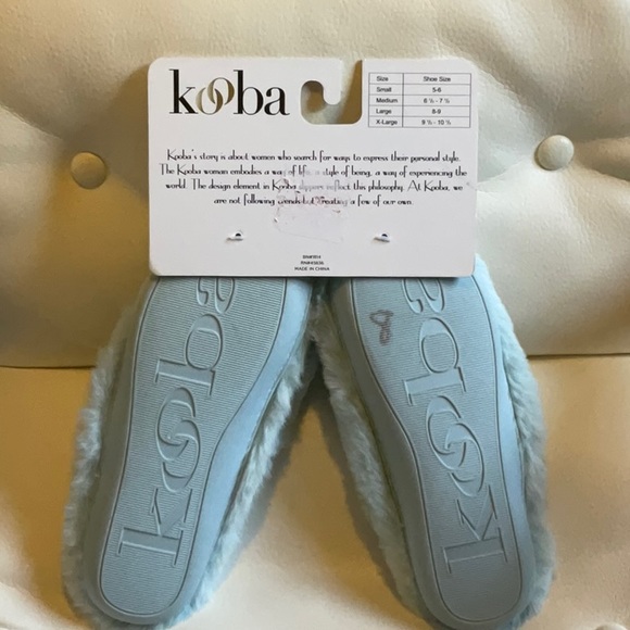 Kooba Memory Foam Slippers Small Blue New - Picture 3 of 5